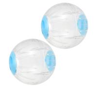 Milisten 2 pièces Boule Hamster Exercice Transparent avec Trous Respirants Balles Course pour Petits Animaux Facile à Monter pour Hamsters et Autres Rongeurs