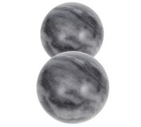 Milisten 2 pièces Boules de Massage Jade Naturel pour et Thérapie Manuelle Lot de Forme Ergonomique Facile à Tenir pour Relaxation Mentale et Exercice Main avec Boîte de
