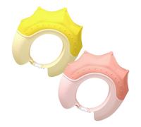Milisten 2 pièces Casquette de Bain Garçon Fille Réglable Silicone Protection Oreilles Étanche pour Lavage Cheveux Garçon Fille Bonnet Adaptable pour Tout- Facile à Sécher et Transporter