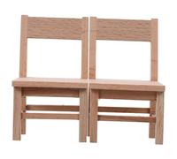Milisten 2 pièces Chaises Miniatures Bois pour Décoration de Maison de Poupée Meubles Détail Élégant pour Accessoires de Mini Maison