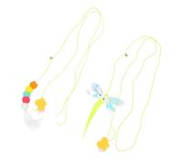 Milisten 2 Pièces Chat Qui Joue à La Balançoire Friandises pour Chats D'intérieur Mangeoire pour Chat Cage pour Animaux De Compagnie pour Chat Cage à Chiot Jouets Plume Artificielle