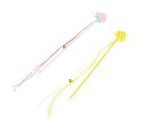 Milisten 2 Pièces Chat taquin Interactive Cat Toy Chat Teaser pour on Pet Jouant au taquin pour Animaux de Compagnie Teaser on PVC Yellow