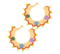 Milisten 2 Pièces Collier pour Chat Ajustable Accessoire Mignon pour Chiots et Petits Chiens Tour de Cou Confortable et Respirant Décoration Pratique et Durable pour Animaux