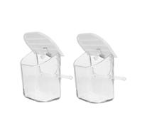 Milisten 2 Pièces Coupelle Externe Cage à Oiseaux Porte-légumes Fruits Perroquet Support De Cage à Oiseaux Gobelet pour Perroquet Distributeur De Nourriture pour Perruche Abdos Blanche