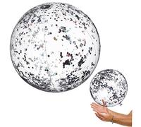 Milisten 2 Pièces de Plage à Paillettes Gonflables Ballons de Plage Glitter avec Pompe à Air pour Fête Piscine et Activités Plein Air