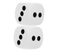 Milisten 2 pièces Dés Mousse Géants Blancs à Coins Arrondis EVA Cubes de Dés Souples à Faces pour Jeu de Société Accessoires Ludiques Sécurisés pour Garçon Fille et Activités Éducatives