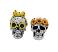 Milisten 2 pièces Diffuseur Parfum Voiture Tête de Mort Créatif Clips Aération Aromathérapie Désodorisant Parfumé Intérieur Auto Élégant Facile à Installer