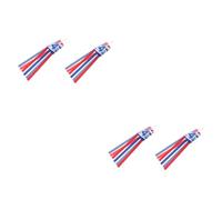 Milisten 2 Pièces Drapeau Trachée Indépendance Jour Drapeau Manche à Air National Décorations Pendaison Manches à Air Quatrième Festival Manche à Air Patriotique Usa Nous Drapeaux Plastique