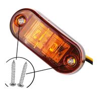 Milisten 2 pièces Feux de Gabarit Latéraux LED Jaunes pour Remorque Camion Indicateurs de Clignotant à Double Couleur Lampe de Arrière à Haute Luminosité Étanches et Durables