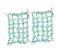Milisten 2 Pièces Filet d'escalade pour Animaux de Compagnie Copain Oiseau Filet d'escalade pour Grands perroquets Filet Suspendu Perroquet Filet Suspendu pour Animaux de Compagnie Green