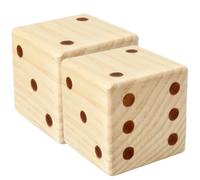 Milisten 2 pièces Grand Dés Bois Dés Ronds pour Jeux de Société Accessoires Éducatifs pour Garçon Fille pour Fêtes et Réunions Familiales