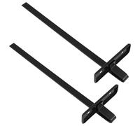 Milisten 2 Pièces Guide de Scie Circulaire en Métal Noir Jauge de Profondeur, Accessoire de Précision pour Menuiserie et Bricolage, Outil Réglable pour Coupe Précise