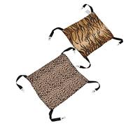 Milisten 2 Pièces Hamac Suspendu pour Animaux de Compagnie de Lits Douillets Fausse pour et Rongeurs Imprimé Imprimé Tigre Confort Optimal et Pratique pour et Jeu