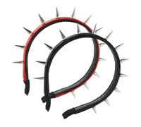 Milisten 2 Pièces Headband à Pointes Rivets pour Halloween Accessoire de Cheveux Gothique Tiare Punk et Élégant pour Événements Baroques et Fêtes Thématiques