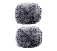 Milisten 2 pièces Housse de Microphone Peluche Éclaboussures et Vent Accessoire Pratique pour Enregistreurs et Studios