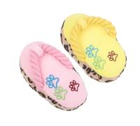 Milisten 2 pièces Jouets à Mâcher pour Chiens Peluche Forme Pantoufle Souple Interactif Résistant pour Dents et Nettoyage Lot de Consommateur Énergie pour Petits et Moyens Chiens