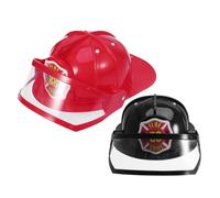 Milisten 2 Pièces Jouets du chapeau de feu chapeau de pompier enfant mec faire la fête en haut accessoires de costume de pompier chapeaux de feu en plastique chapeaux de pompier abdos
