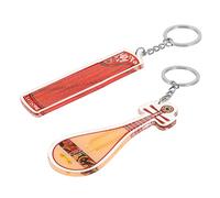Milisten 2 Pièces Keychain Set With Pipa And Guzheng Pendants Traditional Chinese Music Instrument Bag Charm For Music Lovers And Students Lightweight Cultural Accessory