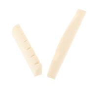 Milisten 2 Pièces Kit de Remplacement pour Guitare Folk Écrou et Selle Plastique Blanc Accessoires Robustes pour Musiciens et Amateurs