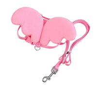 Milisten 2 Pièces Laisse pour Animaux de Compagnie Harnais d'oiseau Laisse de Chien Princesse Laisse pour Poussin Laisse pour Canard Corde à Pied d'oie Poussin Fournitures de Plein air Rose
