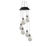 Milisten 2 Pièces Lampe Solaire à LED Couleurs Changeantes Lumière Décorative Suspendue pour Jardin et Cour Éolienne Extérieure sans Fil Lampe Ambiance Étanche Noire