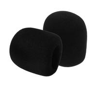 Milisten 2 pièces Lot de Bonnettes Mousse Micro Lavables Épaisses Protection Anti-vent et Salive Respirante pour Microphone Ktv