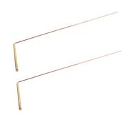 Milisten 2 pièces Lot de Tiges de Radiesthésie Cuivre Pur Portables Faciles à Utiliser pour Détection Spirituelle et Recherche Objets Enterrés Design pour Meilleure Visibilité