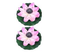 Milisten 2 Pièces Lumière Solaire Flottante de Lotus de Décoratives pour Étang Élégant Changement de Couleurs