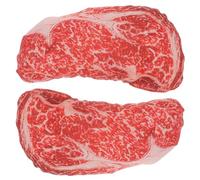 Milisten 2 pièces Mâcher pour Chien Steak Simulé avec Système Squeaky Accessoire Interactif pour Animaux Matériaux Doux et Résistants pour Chien Qui Aime Mordre et Jouer
