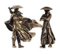 Milisten 2 Pièces Micro-Figurines Accessoires de Jardin Miniatures en Alliage, Figurine Chevaleresque Style Ancien, pour Micro Paysage et Bonsaï, Ornement de Bureau, Portable, Artistique