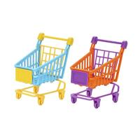 Milisten 2 pièces Mini Chariot de Courses PVC Lot de Simulateur de Caddie pour Garçon Fille Rangement de Jouets et Poupées Couleurs Aléatoires Parfait pour Jeu Dimitation Couleur Aléatoire