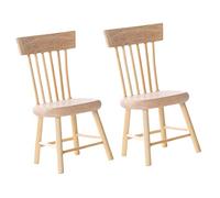 Milisten 2 pièces Miniature Chaise Bois Modèle de Mobilier Tiny pour Décoration de Jardin Miniature et Jouets