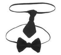 Milisten 2 pièces Miniature Doll Neck Ties Set Pre-Tied Bowtie Accessory for Dollhouse Craft Pretend Play Toy and Doll Making Supplies