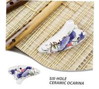 Milisten 2 Pièces Ocarina Alto Céramique Bleue et Blanche à Design Long pour Débutants Instrument et pour Apprentissage et Pratique