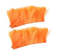 Milisten 2 pièces Perruque Casque Cycliste Fibres Chimiques Résistant Météo Décoration Casque Vélo Cosplay Style Crête Orange Facile à Installer sans Outils