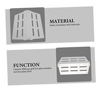 Milisten 2 pièces Plaques Chauffantes INOX Résistantes pour Barbecue Gaz Extérieur Diffuseur de Chaleur pour Cuisson Uniforme Accessoires de Grill Faciles à Installer Kit pour Grillades