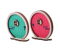 Milisten 2 Pièces Porte de Fée Miniature Décoration de Jardin Miniature Ornements de Maison de GNOME pour Intérieur et Extérieur