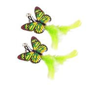 Milisten 2 Pièces pour Chat Jouets en Peluche pour Chat en Peluche pour Trucs De Casse-tête pour Coucou Suspendu Plume Artificielle