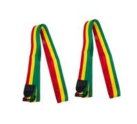 Milisten 2 pièces Sangle de Tambour Africaine Réglable Coton Accessoire Confortable et Résistant pour Pression Épaule Couleur Arc-ciel