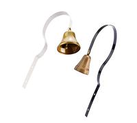 Milisten 2 Pièces Sonnette de Porte Métallique pour Chien Noir et Blanc Cloche de Dressage pour Propreté Communication Facile Entre Animal et Convient pour Magasins et Restaurants