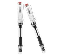 Milisten 2 Pièces Stylo-plume de Calligraphie Transparent, Pointe Courbée | Plastique, Écriture Fluide et Remplissage par Piston, Pratique pour Bureau et Paquet à Main