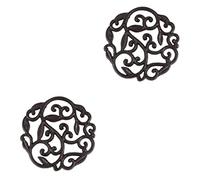 Milisten 2 Pièces Support de Pot de Fleur Fonte Antidérapant et Isolant Thermique Accessoire Durable pour Protection et Dessous de Plats Style Rétro Pastoral