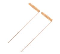 Milisten 2 pièces Tiges de Radiesthésie Cuivre Pur Bâtons de Détection Haute Précision pour Chasse Fantômes Recherche Eau et Or Outils Portables Durables pour Localisation Précise