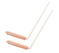 Milisten 2 pièces Tiges Radiesthésie Cuivre Pur Outils Divination Précis pour Recherche Eau Or et Chasse Fantômes Portable pour Usage Domestique et Extérieur