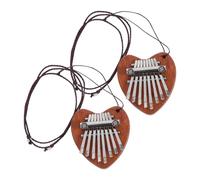Milisten 2 Pièces Tons Mini Piano à Doigt Portable avec Pendentif Cœur Instrument Musical Compact et pour Adultes et Débutants Cadeau Créatif et Facile à Jouer