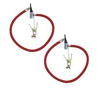 Milisten 2 pièces Tuyau de Pompe à Air Vélo Flexible Anti-Fuite avec Joint Alliage Rallonge Portable pour Gonflage Facile des Pneus de Vélo de Route et VTT