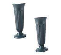 Milisten 2 Pièces Vase Funéraire Plastique Durable pour Cimetière Lot de Pots de Fleurs Cone pour Décoration de Tombe avec pour Maintien Solide pour Fleurs Artificielles et Fraîches