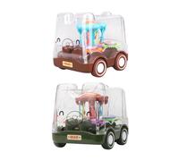 Milisten 2 Pièces Voiture à Engrenages Toys Voiture pour Enfants Tirer Le De Bus Enfant en Bas Âge Joué pour Tout-Petit De Voiture Se Retirer en Arrière Plastique