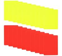 Milisten 20 Pièces Cartes Arbitre Football Rouge et Jaune Dimensions Officielles Imperméables Légères et Portables pour Arbitrage Précis Lors de Matchs de Foot et Autres Sports