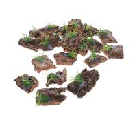 Milisten 20 Pièces Cork Bark for Reptile Terrarium Natural Tree Bark Background for Lizards Snakes Turtles Chemical- Easy-Clean Habitat Decor